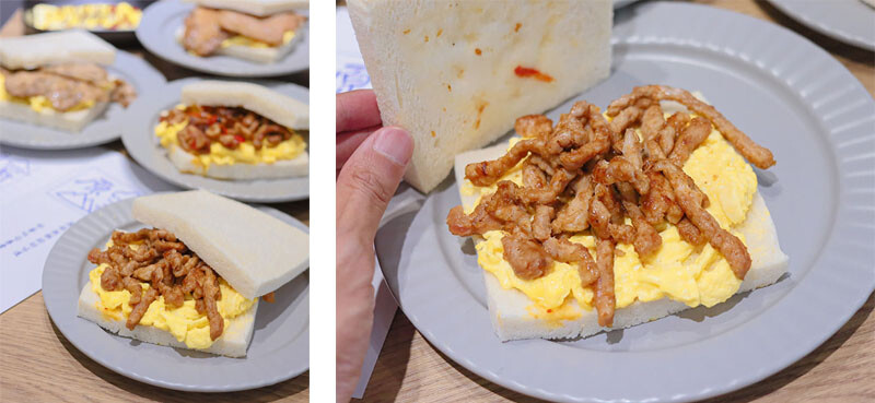 只有阿嬤做的吐司才這麼胖！滑嫩炒蛋水嫩好好吃，每一口都咬得到肉肉~