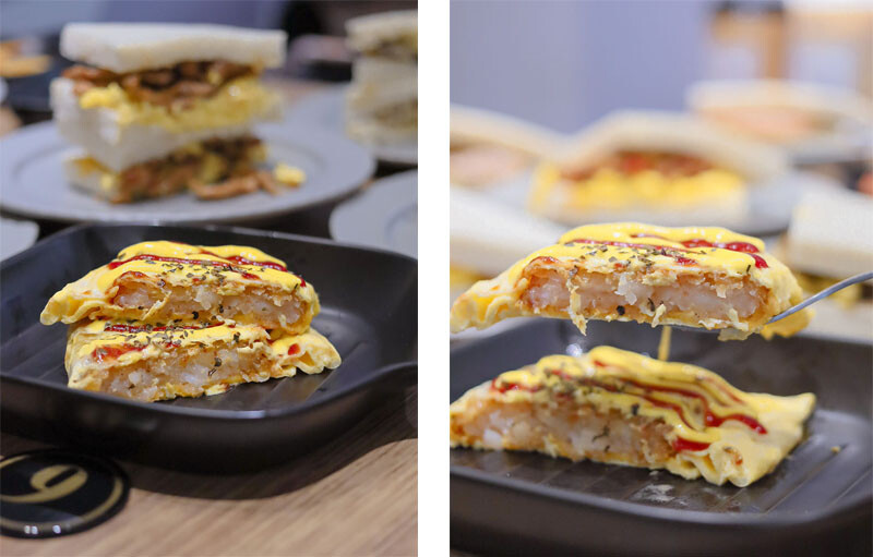 只有阿嬤做的吐司才這麼胖！滑嫩炒蛋水嫩好好吃，每一口都咬得到肉肉~