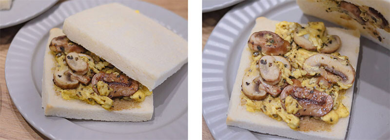 只有阿嬤做的吐司才這麼胖！滑嫩炒蛋水嫩好好吃，每一口都咬得到肉肉~