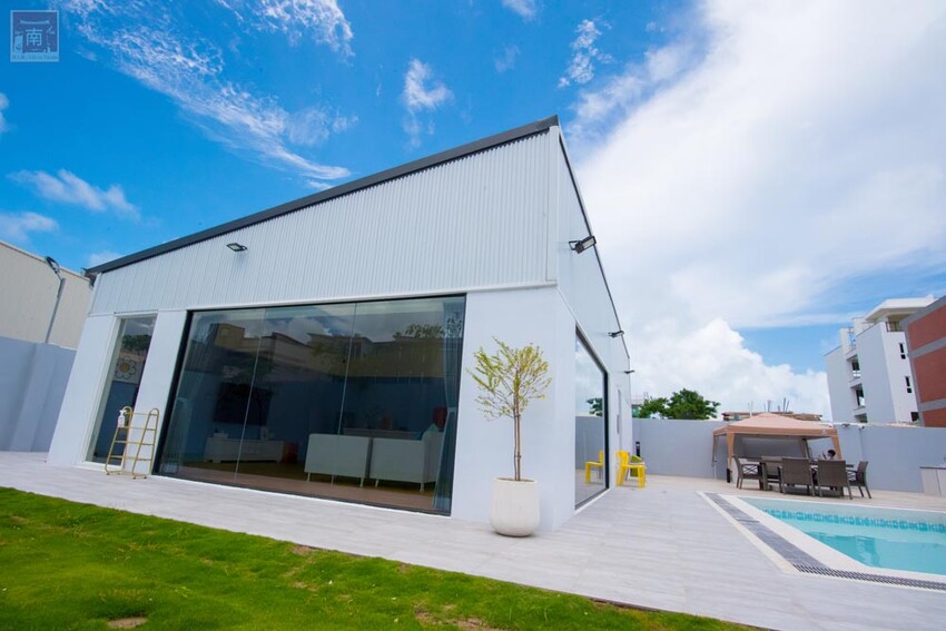 【臺南住宿】百坪獨棟villa民宿｜安平包棟住宿｜室外庭園泳池｜BBQ設施｜烹煮設備~~拾光旅宿世平二館 - 南人幫