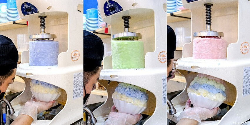 獨角獸雪怪冰、馬卡龍雪花冰,冰封仙果人氣雪花冰,粉色繽紛漸層,幫西瓜打針真可愛!