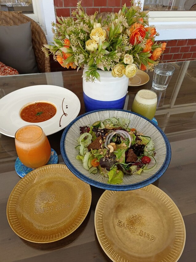 377436.jpg - 【台北.士林】陽明山蔬食餐廳推薦。快樂鳥蔬食餐廳。寵物友善可落地不能坐椅子。開心果棉花糖比薩