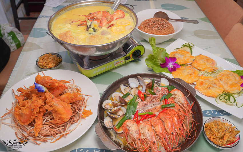 屏東美食|屏東景點《黃金蝦無毒泰國蝦餐廳》吃泰國蝦料理~免費玩旋轉木馬、小火車,親子友善餐廳 @緹雅瑪 美食旅遊趣