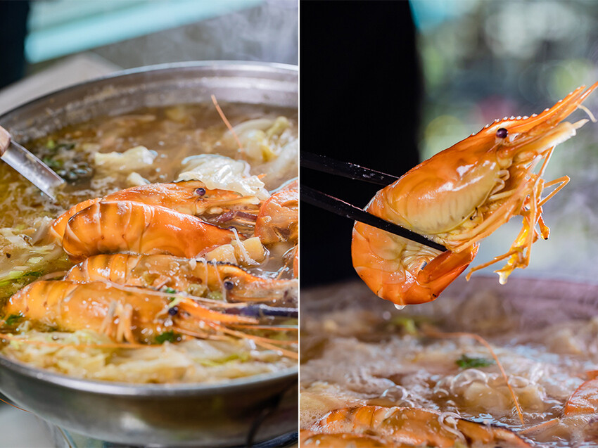 屏東泰國蝦料理專賣店X泰國蝦創意料理 寵物友善親子餐廳 旋轉木馬 軌道小火車 -黃金蝦無毒泰國蝦