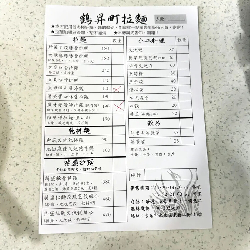 台南拉麵控看過來～超豐盛特盛豚骨拉麵、地獄麻辣叉燒乾拌麵，鶴