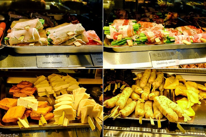 招牌秘醬配椒鹽真涮嘴,人氣柒串燒屋有高評價,玻璃櫃擺滿食材,大推豆皮、甜不辣!