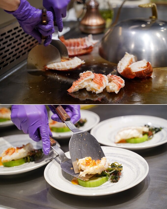 一位難求的「明水然·樂」無菜單鐵板燒，現在新竹也吃得到啦！1600元套餐就能讓你吃到活體龍蝦三吃、日本生食級干貝、和牛漢堡、桂丁雞等等14道精緻料理！ - 阿華田的美食日記