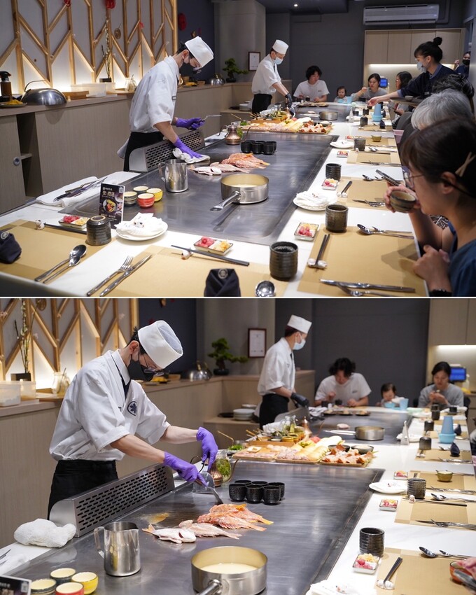 一位難求的「明水然·樂」無菜單鐵板燒，現在新竹也吃得到啦！1600元套餐就能讓你吃到活體龍蝦三吃、日本生食級干貝、和牛漢堡、桂丁雞等等14道精緻料理！ - 阿華田的美食日記