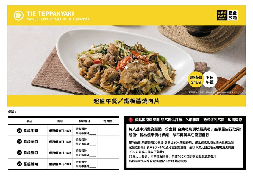 台中鐵板燒吃到飽,超值午餐189元就有野菜放題、自助吧吃到飽 -妮妮布魯