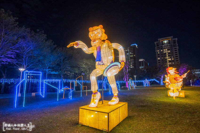 2022文心公園元宵燈會搶先看,10米高台中虎爺超壯觀~