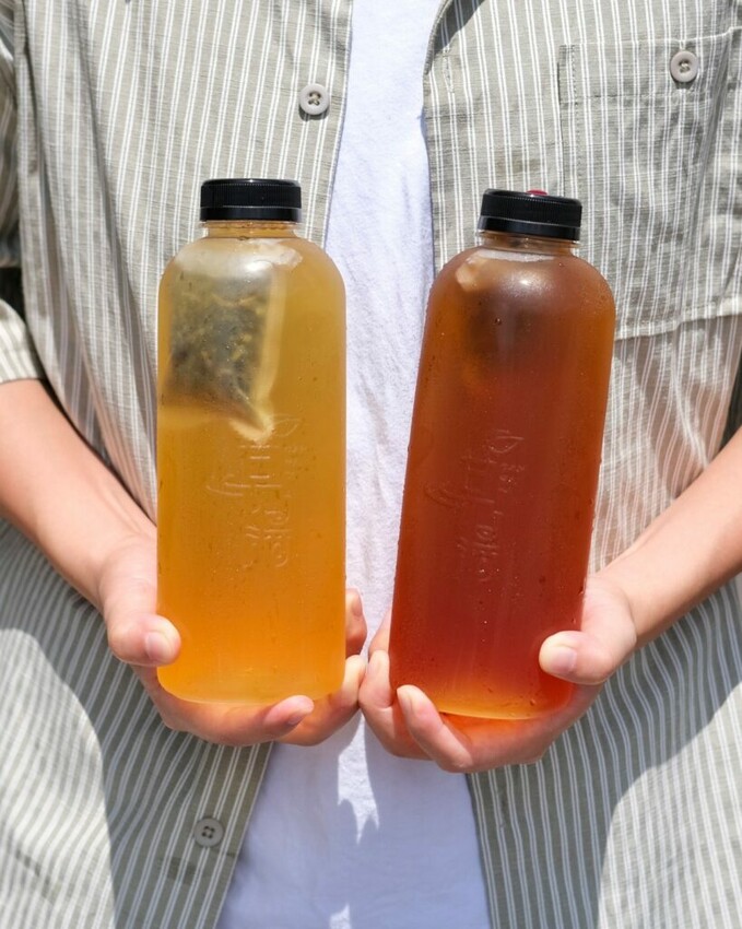 【台中美食】甘乃滴冷泡飲｜南部來的人氣創意手搖，感受淨水打造的純粹茶香味 ! - 肉依小姐吃什麼