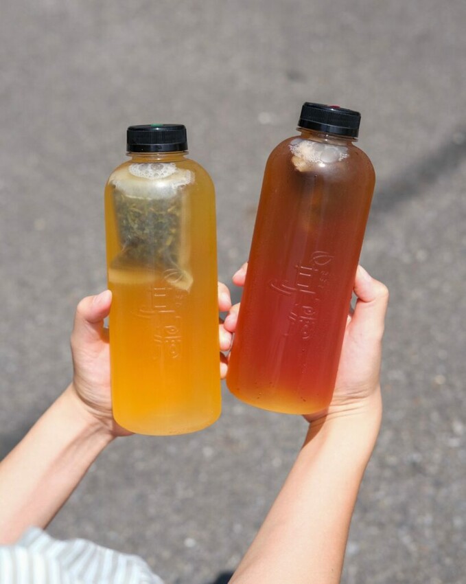 【台中美食】甘乃滴冷泡飲｜南部來的人氣創意手搖，感受淨水打造的純粹茶香味 ! - 肉依小姐吃什麼