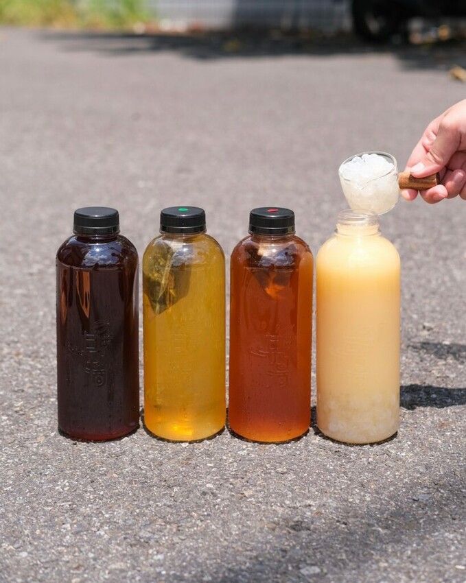 【台中美食】甘乃滴冷泡飲｜南部來的人氣創意手搖，感受淨水打造的純粹茶香味 ! - 肉依小姐吃什麼