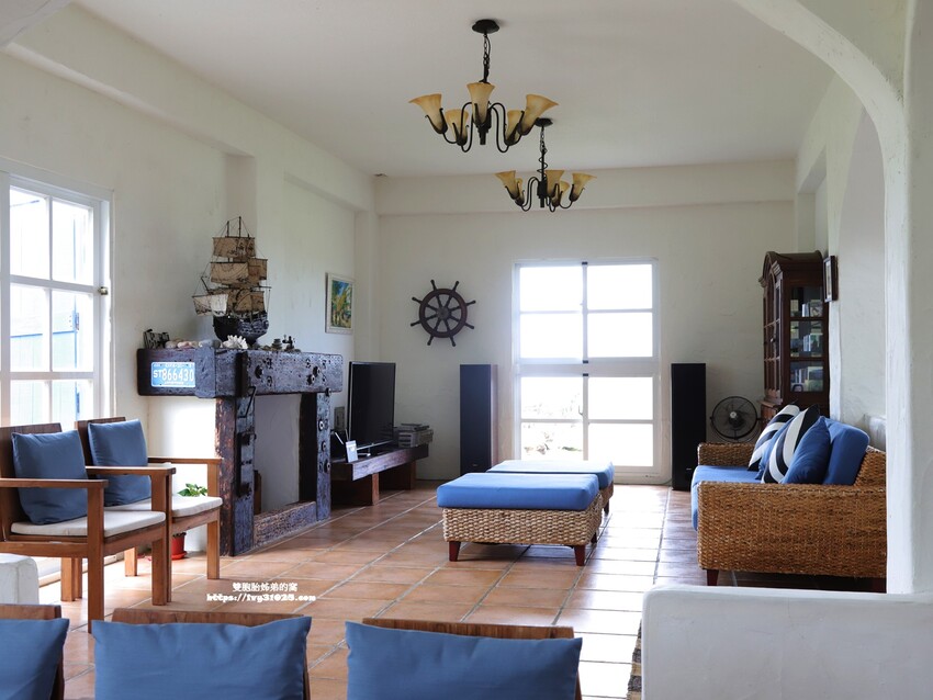 台東長濱特色包棟民宿 – 海稻村 藍白色希臘地中海風格 絕美無敵的海景