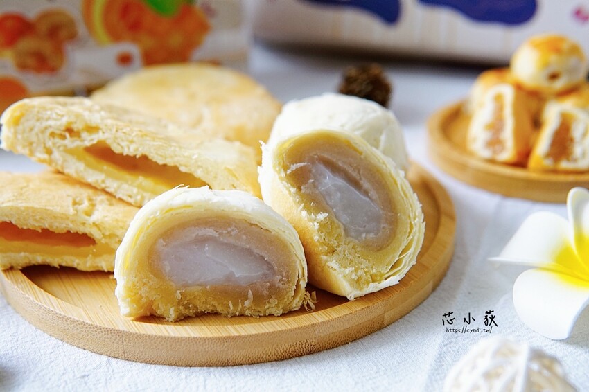 裕品馨，團購宅配美食．台式糕餅推薦！古早味中式點心，微甜微鹹的奶油小酥餅、綿密芋泥加麻糬的紫晶酥 - Cyndi loves 享食天堂