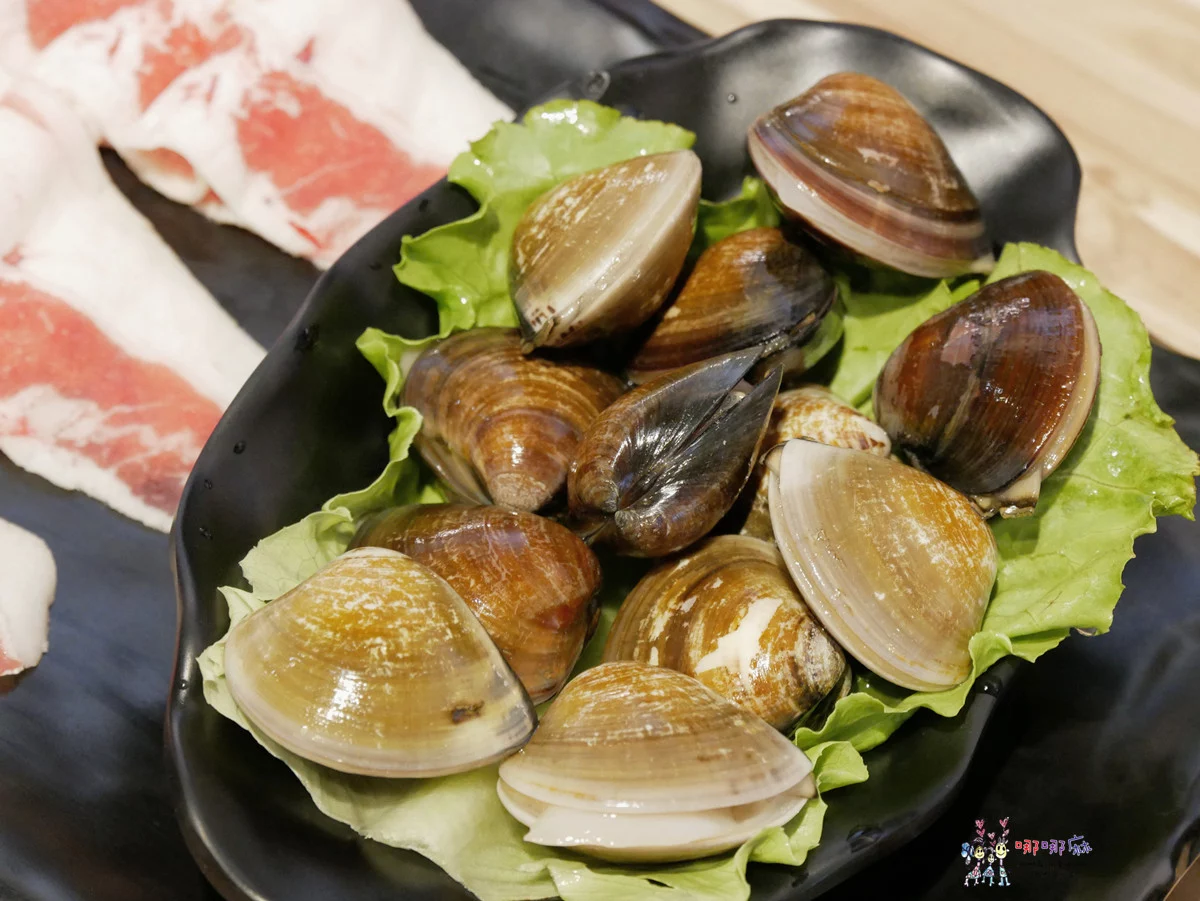 藏身社區樓下的火鍋店~海陸鍋只要330元！有一大盤肉和大顆蛤蜊