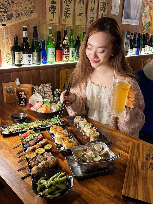 板橋居酒屋推薦《隱居いざかや》江翠店／閉著眼睛點都是極好吃，串燒搭上女生最愛柚子啤酒