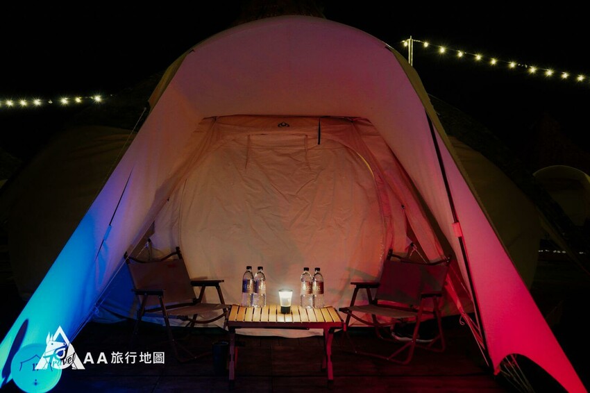 台中夕陽漫漫夜景帳篷空