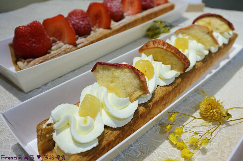 台南甜點【白面酥生 法式千層脆片】草莓限定!薄脆餅香的千層法夾超美藝術甜點.鬆脆茶香的法式千層脆片伴手禮│赤崁樓│中西區美食 - Fresa芙芮莎♥莎旅憶食
