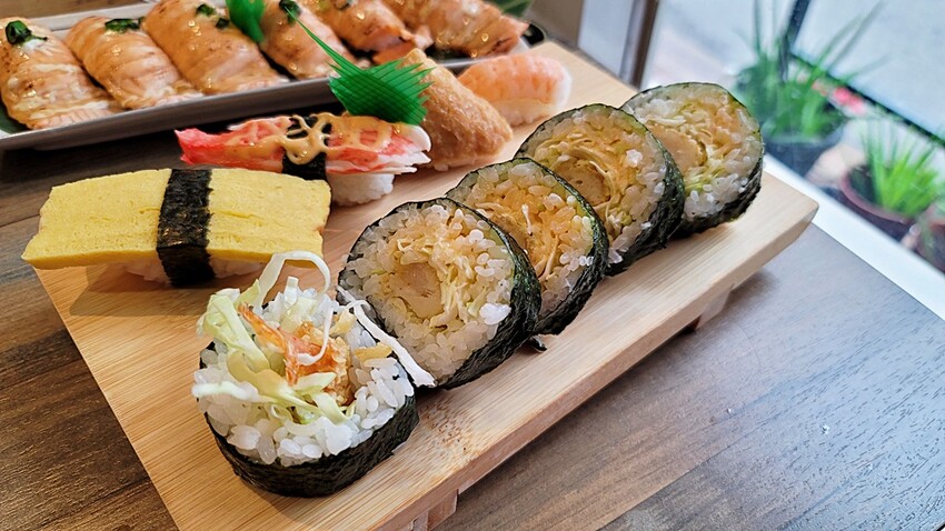 漁姬壽司專賣║興大高CP值美食，狂推激香燒豚丼、炙燒鮭魚握壽司，平價日式料理就在這！！