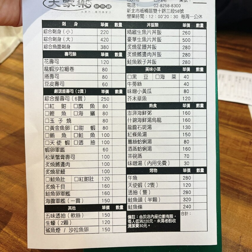 板橋隱藏版高CP值生魚片日式料理— 大家樂鮮魚舖，不用花大錢也可以享受日本進口的美味！超新鮮的口感吃一口