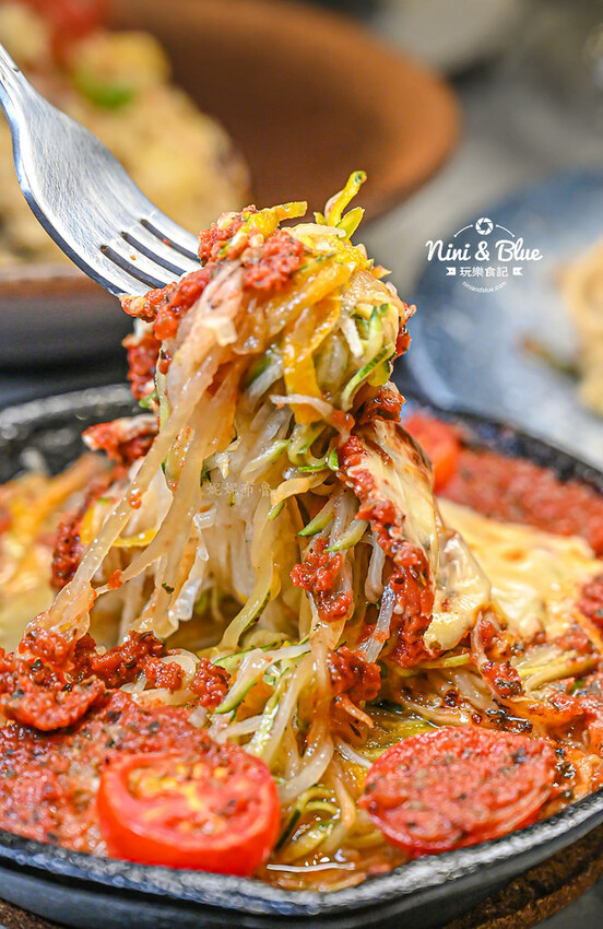 台中蔬食餐廳推薦，最瘦義大利麵櫛瓜麵，0澱粉超低卡