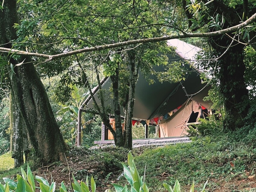 台北懶人豪華露營《趣兒Chill：藍鵲菲菲》一泊三食！清晨被日出美景、藍鵲叫聲喚醒，陽明山露營入住山林菲