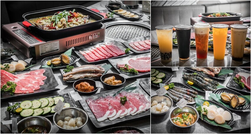 桃園【吃肉肉燒肉專門店】799元起頂級海陸食材+手搖飲34款無限暢飲