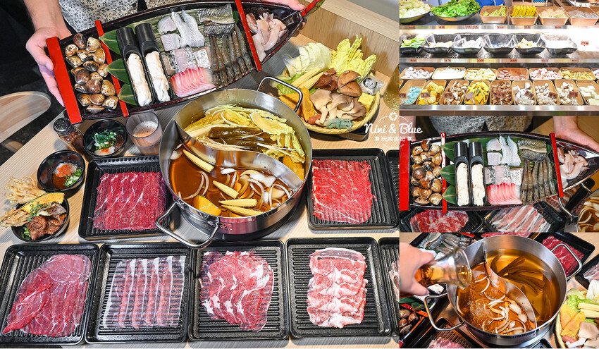 台中新開的壽喜燒火鍋,498元7種肉品吃到飽,台中捷運舊社站美食推薦 -妮妮布魯