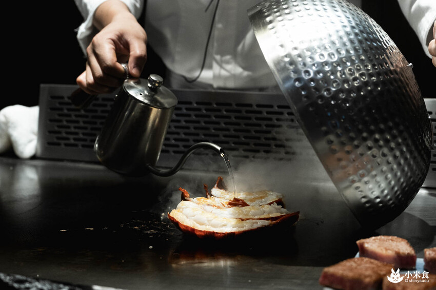 魚貫鐵板燒｜極致感官薰陶。海陸的美味大合輯｜台北無菜單料理推薦｜中山區餐廳｜澳洲活龍蝦、日本A5和牛 - 小米食