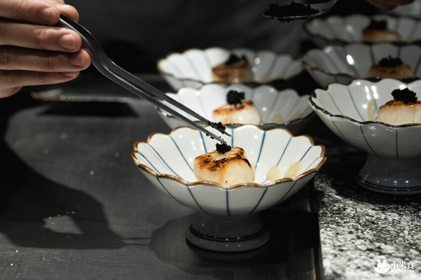 魚貫鐵板燒｜極致感官薰陶。海陸的美味大合輯｜台北無菜單料理推薦｜中山區餐廳｜澳洲活龍蝦、日本A5和牛 - 小米食