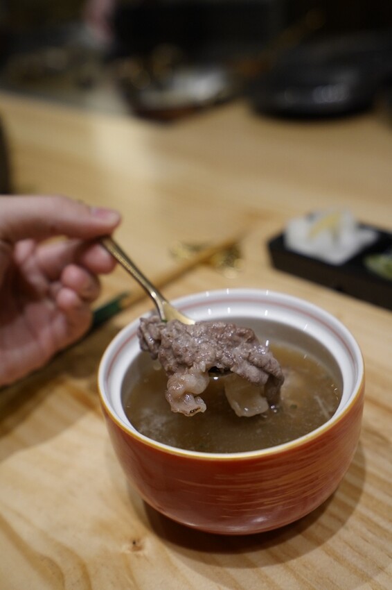 阪前和牛高級日式鐵板燒美食推薦-和牛清湯