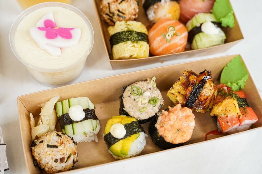 高雄美食｜超可愛的手毬壽司/食材新鮮獨特果醋壽司飯開胃好吃/一和壽叔SUSHI BENTO