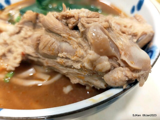 「三商巧福」敦北店---新品上市「香滷豬棒腿麵」(Pork legs noodle store, Taipei, Taiwan, SJKen, Jan 6, 2022.
