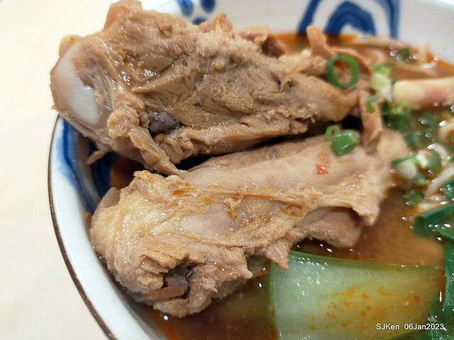 「三商巧福」敦北店---新品上市「香滷豬棒腿麵」(Pork legs noodle store, Taipei, Taiwan, SJKen, Jan 6, 2022.