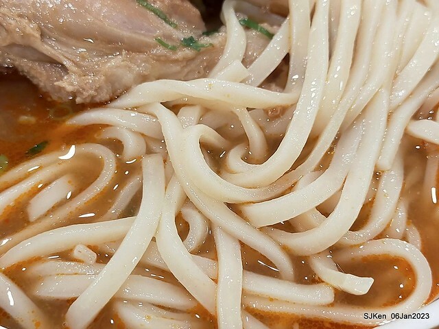 「三商巧福」敦北店---新品上市「香滷豬棒腿麵」(Pork legs noodle store, Taipei, Taiwan, SJKen, Jan 6, 2022.