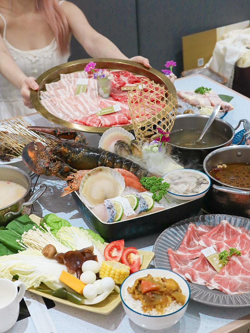 新竹湖口柒境鍋物！高CP值海陸火鍋饗宴加1元就送梅花豬、大白蝦二選一！高CP值火鍋推薦