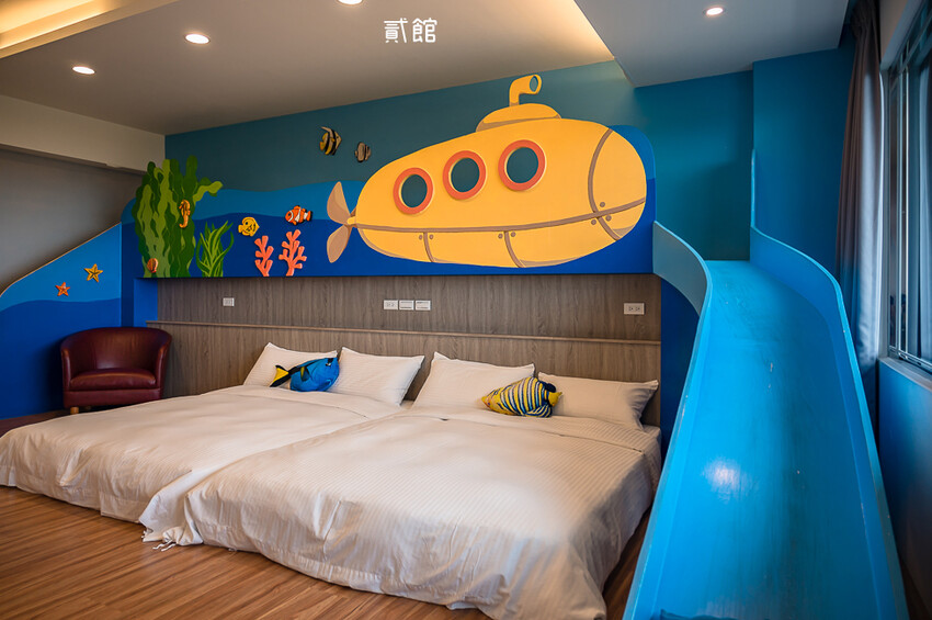 ｜花蓮住宿｜貳館海景民宿，躺在床上就能欣賞太平洋景色、看日出和星星，房間內還有溜滑梯讓孩子玩個夠 - Hallo！I'm 婷兒