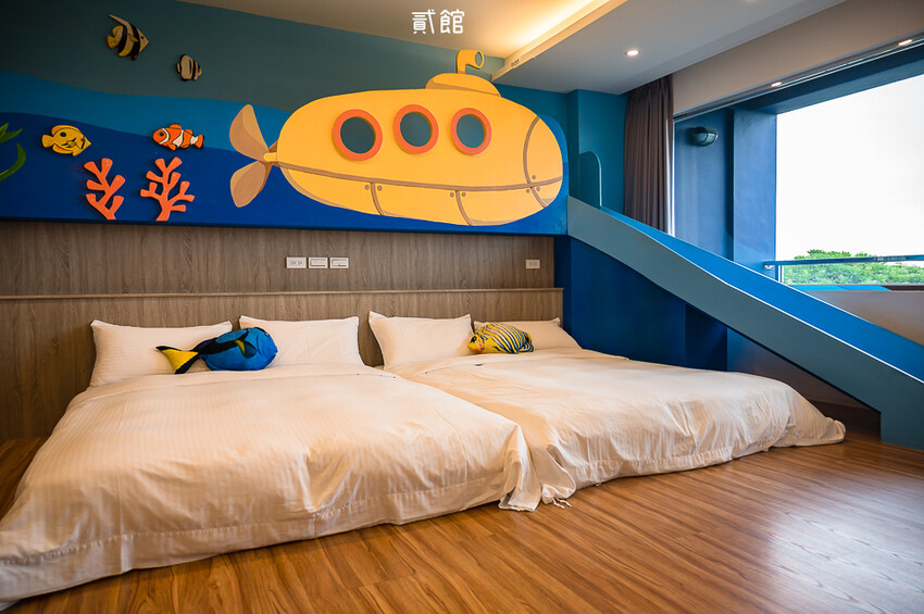 ｜花蓮住宿｜貳館海景民宿，躺在床上就能欣賞太平洋景色、看日出和星星，房間內還有溜滑梯讓孩子玩個夠 - Hallo！I'm 婷兒