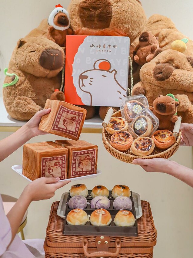 中秋快閃!新竹水豚麥胖新推出「奢華黑松露蛋黃酥、金紙千層吐司」送禮必備禮盒推薦。