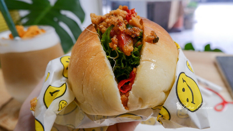 台中西區 歡囍嚐x罐咖啡-蔬食早午餐|手作鹽可頌 再訪!