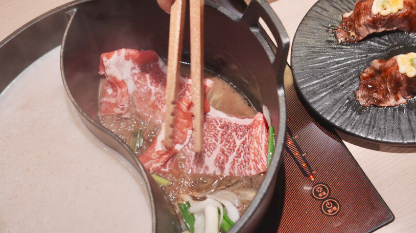 台北市大安區[台北美食] 和牛涮2.0來了！關西關東壽喜燒一次滿足｜期間限定紫薯芋泥鯛魚燒