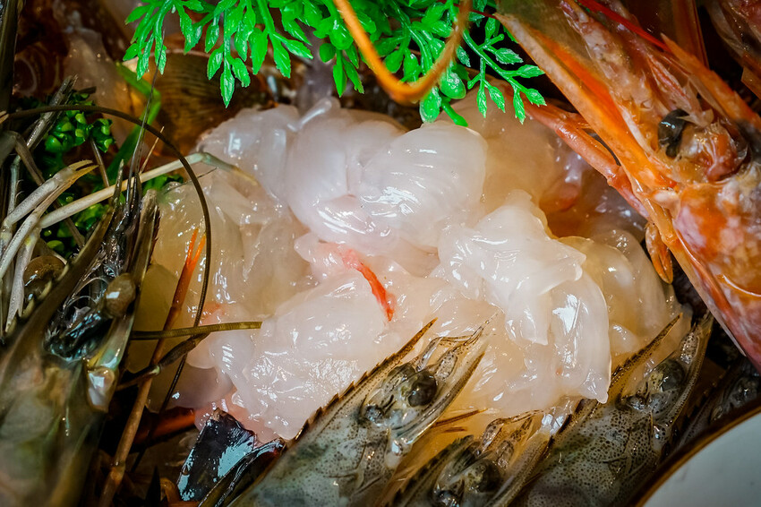 【中壢火鍋推薦】豪華活體海鮮超澎湃,大份量頂級和牛肉盤,還有超浮誇爆卵海膽飯都讓人愛不釋口|芳 海鮮