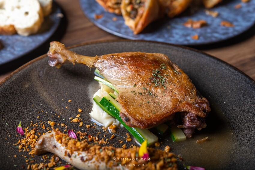 台中美食｜NK. Restaurant～歐陸料理與臺灣食材的完美結合，口味層次多主廚實力堅強，必點豬腳醋、油封鴨腿