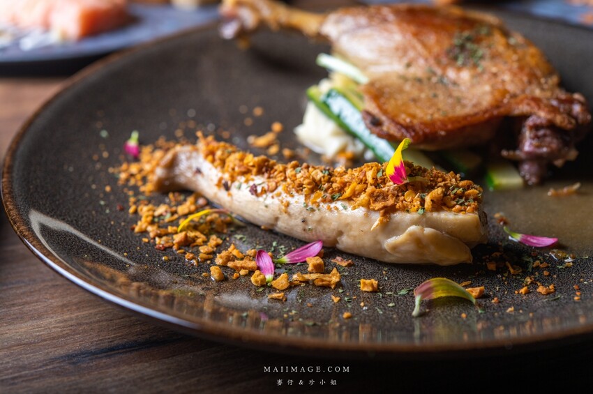 台中美食｜NK. Restaurant～歐陸料理與臺灣食材的完美結合，口味層次多主廚實力堅強，必點豬腳醋、油封鴨腿