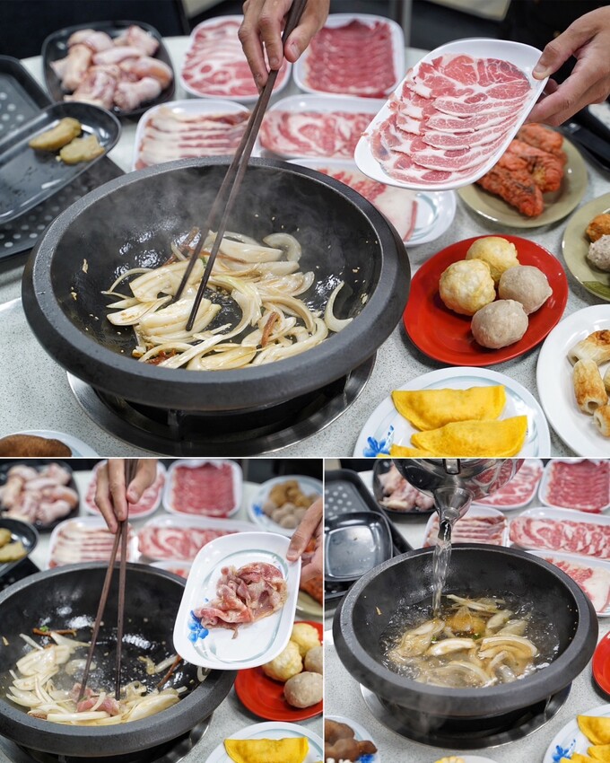 新竹平價自助石頭火鍋推薦！「大湖口火鍋城」上百種菜色選擇，每盤肉只要100元！黑麻油爆炒的湯頭真的很厲害！絕對是三五好友、家庭聚餐的首選推薦！ - 阿華田的美食日記