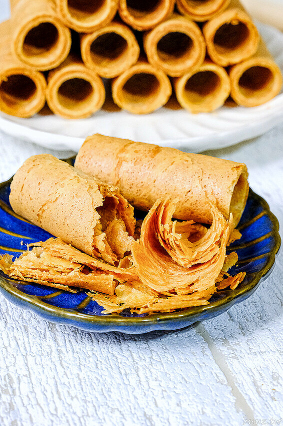 香酥蛋捲滿滿爆漿餡，實心蛋捲搭配可愛笑笑羊包裝，粹蛋捲酥酥蛋香很涮嘴！