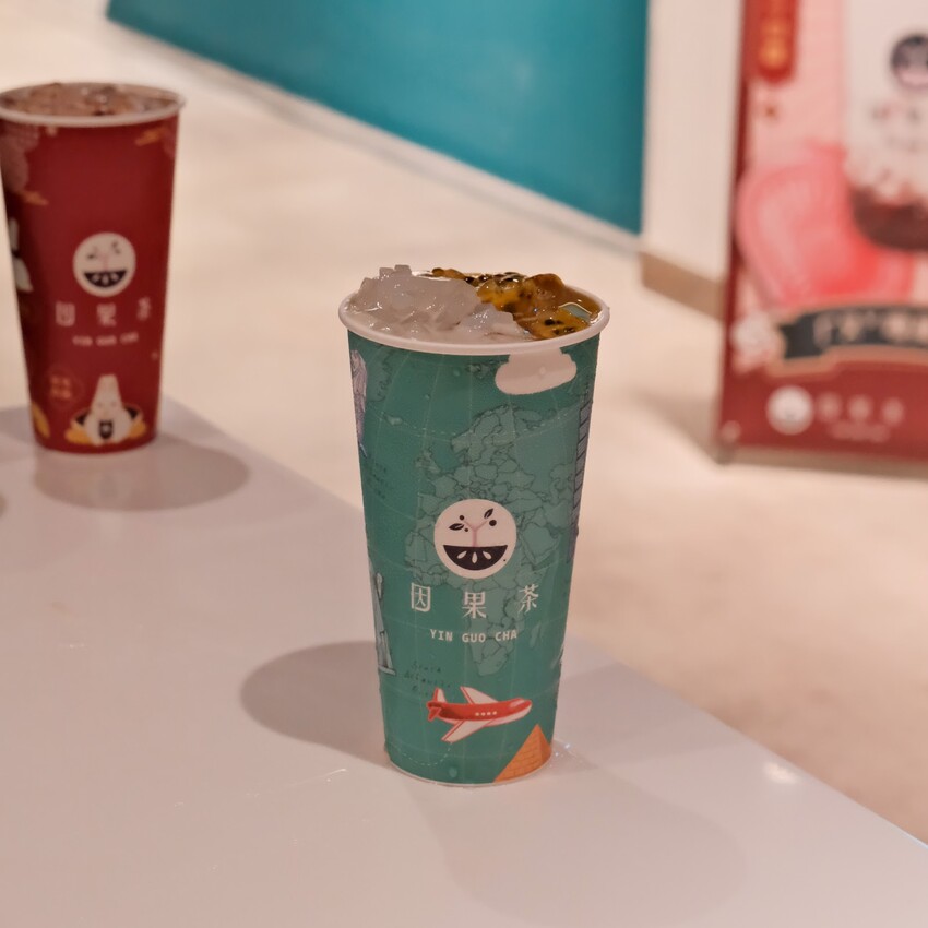 【微風南山飲料推薦】因果茶~信義區平價飲料只要50元起!免費獨家ㄤ姑粿珍珠、平價好吃可朗芙、職人豆磨豆花、招牌嫩仙草、日式復古甜點~因果茶菜單