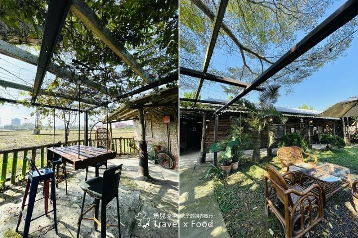 大地綠與三角帳蓬的田園風格，融合客家與現代的老宅咖啡館，一起來耍廢～Hakkafe’哈嘠廢 @魚兒 x 牽手明太子的「視」界旅行