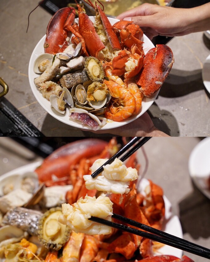 【新竹美食】竹北遠百周邊新開幕「酉Shabu」精緻鍋物，有現撈生猛海鮮、豐富蔬菜自助吧！氣派的裝潢特別適合聚餐，更有多間包廂可以預約～ - 阿華田的美食日記